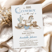A Little Cowboy Baby Shower Boy