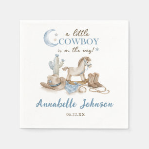 A Little Cowboy Baby Shower Boy Napkins