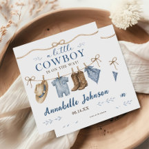 A Little Cowboy Baby Shower Boy