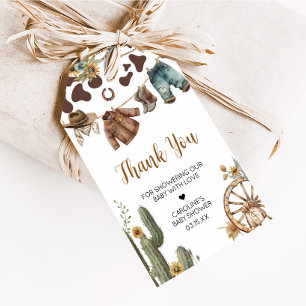 A Little Cowboy Baby Shower Favor Tags