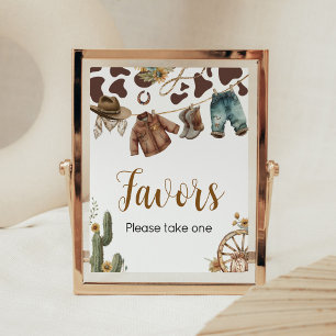 A Little Cowboy Baby Shower Favors Poster