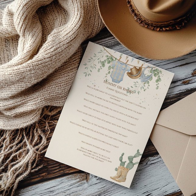 A Little Cowboy Baby Shower Game (Creator Uploaded)