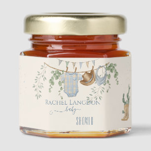 A Little Cowboy Baby Shower Honey Jar Favors