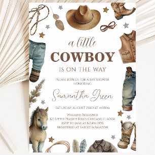 A Little Cowboy Baby Shower Invitation