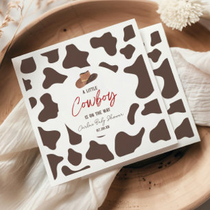 A Little Cowboy Cow Boy Rodeo Western Baby Shower Napkins