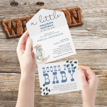 A Little Cowboy Is In The Way Western Baby Shower