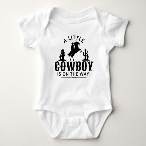A Little Cowboy is on The Way Baby Bodysuit