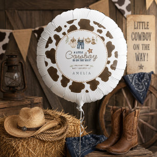 A Little Cowboy is on the Way Baby Shower Balloon