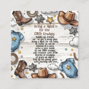 A Little Cowboy Is on the Way Baby Shower Enclosure Card