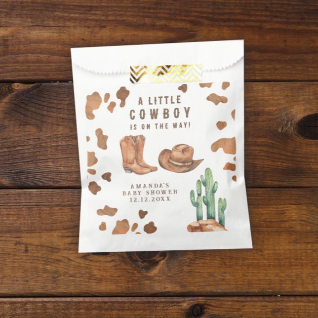 A Little Cowboy is on the way Baby Shower  Favor Bag (Creator Uploaded)