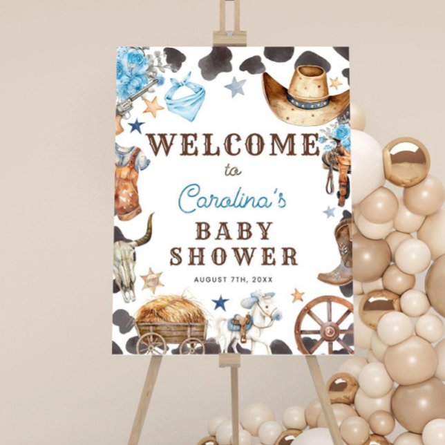 A little Cowboy Is On The Way Baby Shower Sign (Creator Uploaded)