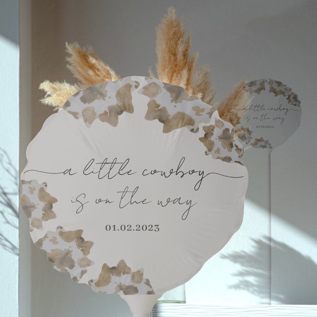 A Little Cowboy is on the Way Balloon (A LITTLE COWBOY IS ON THE WAY PERSONALIZED BALLOON)