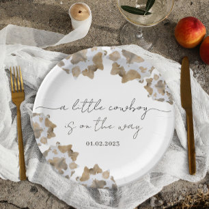 A Little Cowboy is on the Way Paper Plates