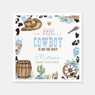 A Little Cowboy Is On The Way Wild Western Napkins