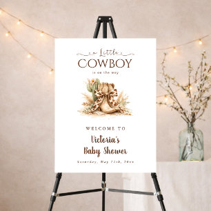 A little Cowboy On The Way Boy Baby Shower  Foam Board