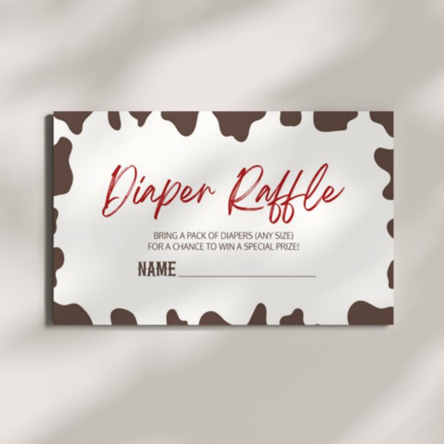 A Little Cowboy Rodeo Baby Shower Diaper Raffle Enclosure Card (Creator Uploaded)