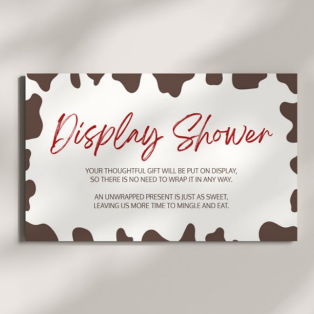 A Little Cowboy Rodeo Baby Shower Display Shower Enclosure Card (Creator Uploaded)