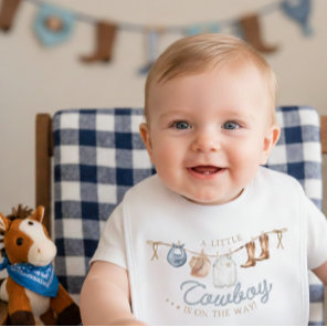 A Little Cowboy Western Baby Bib