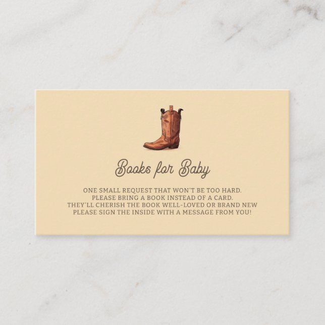 A Little Cowboy Western Baby Shower  Enclosure Car (Front)