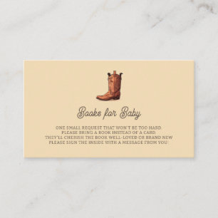 A Little Cowboy Western Baby Shower  Enclosure Car Card