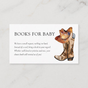 A Little Cowboy Western Baby Shower Enclosure Card