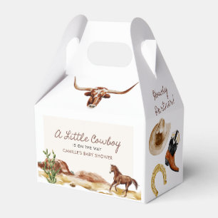 A Little Cowboy Western Boy Baby Shower Favor Boxes