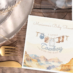 A Little Cowboy Western Canyon Baby Shower Napkins