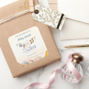 A Little Cowboy Western Canyon Bookplate