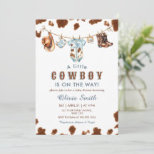 A Little Cowboy Western Clothesline Baby Shower
