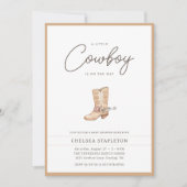 A Little Cowboy Western Rodeo Baby Shower Invitation (Front)