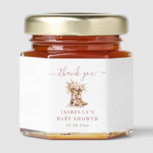 A Little Cowgirl Baby Girl Elegant Boho Chic Honey Jar Favors