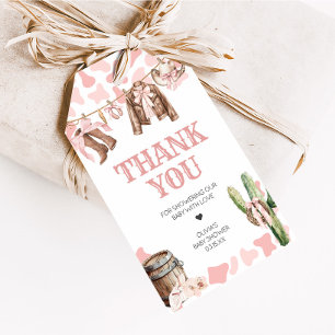 A Little Cowgirl Baby Shower Favor Tags