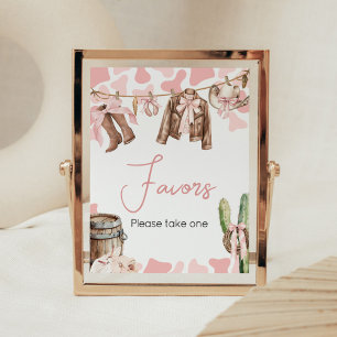 A Little Cowgirl Baby Shower Favors Poster