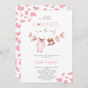 A little Cowgirl Baby Shower Girl Invitation