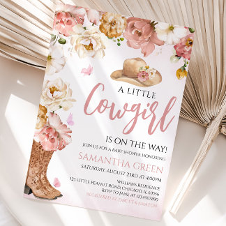 A Little Cowgirl Baby Shower Invitation