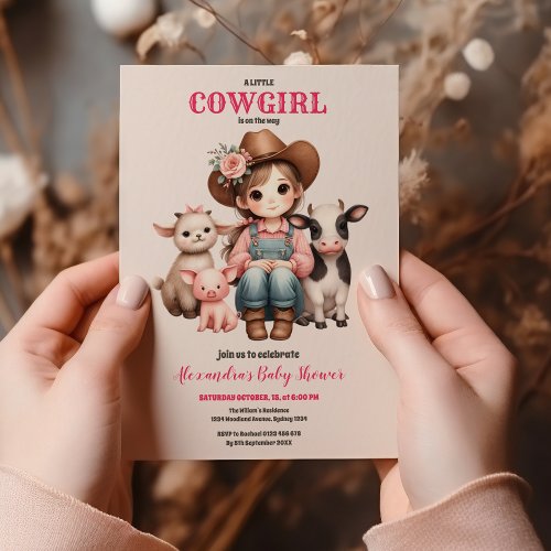 A Little Cowgirl Baby Shower Invitation