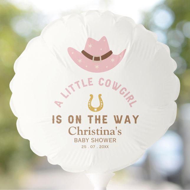 A Little Cowgirl Is on The Way, Baby Shower Balloon (Creator Uploaded)
