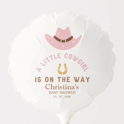 A Little Cowgirl Is on The Way Baby Shower Balloon