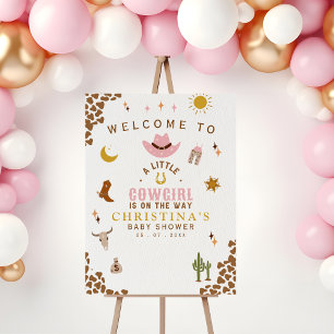 A Little Cowgirl Is on The Way, Baby Shower Foam Board