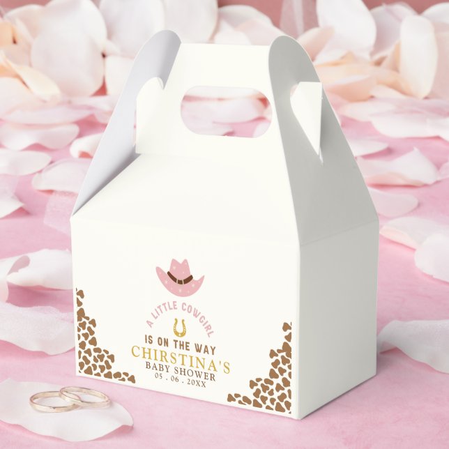 A Little Cowgirl Is on The Way Favor Boxes (Wedding)