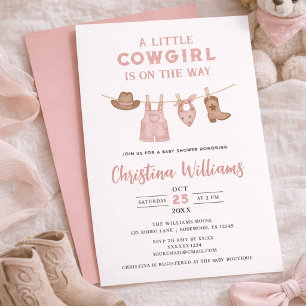 🤠 A Little Cowgirl Is On The Way Invitation