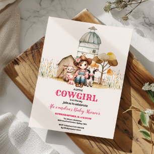 A Little Cowgirl Is On The Way! Rodeo Baby Shower Invitation
