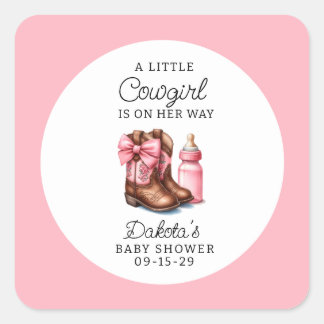 A Little Cowgirl Pink Wester Rodeo Stickers