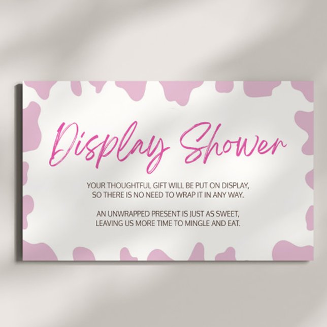 A Little Cowgirl Rodeo Baby Shower Display Shower Enclosure Card (Creator Uploaded)