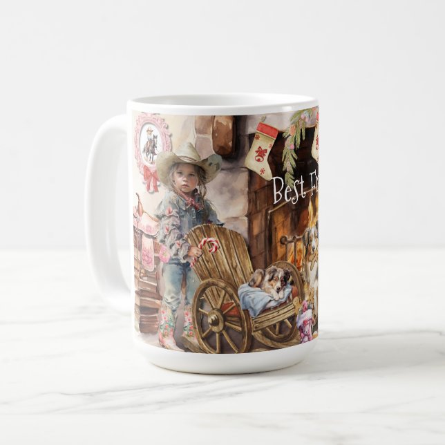 A Little Cowgirl with her "Best Friends" Mug (Front Left)
