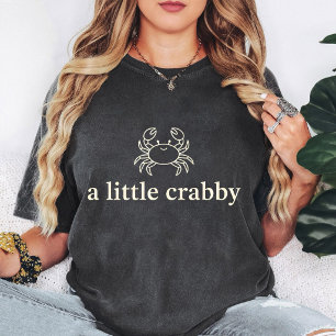 A Little Crabby Crab Outline Design T-Shirt