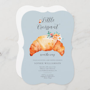 A Little Croissant Is On The Way Baby Shower Invitation