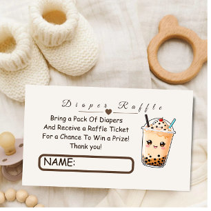 A Little Cu-Tea Boba Bubble Tea Raffle Ticket Enclosure Card