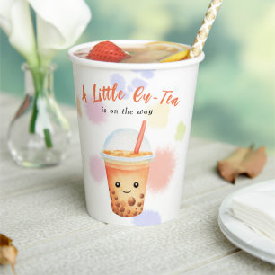 A Little Cu-Tea Bubble Tea Baby Shower Paper Cups