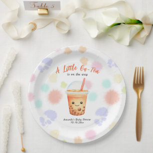 A Little Cu-Tea Bubble Tea Baby Shower Paper Plates